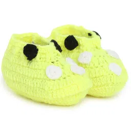 MayRa Knits Hand Knitted Animal Designed Crochet Booties - Green-picture-4