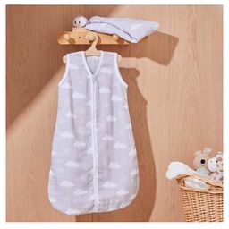 Softsens Cozy Clouds Super Soft Muslin 4-layer Sleep Bag - Grey & White-image-92