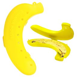 VGRASSP Portable Banana Shape Food Storage Container Toy For Kids - Food Protector Case - Kids Food Lunch Box For School And Outdoor With Small Vents - Color As Per Stock (Pack Of 1)-5