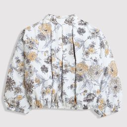 Tiny Girl Full Puffed Sleeves Floral Printed Top - Mustard-picture-45
