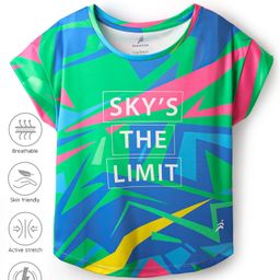Pine Active Half Sleeves T-Shirt With Abstract Print - Blue-picture-23