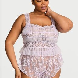 Victoria's Secret Dare To Dream Lace Sheer Cami & Flutter Short Set-image-39
