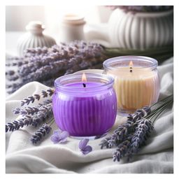 Iris Homefragrances Swirl Jar candle- Pack of 2- Fragrance Mango Sorbet and Lavender image 2