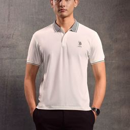 U.S. Polo Assn. Denim Co. Men Solid Polo Collar Muscle Fit T-shirt-picture-30