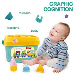 BitFeex Baby's First Shape Sorting Learn Shape ABCD Sorter Color Blocks 16 Pieces - Multicolour image 3
