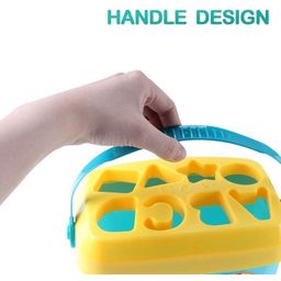 BitFeex Baby's First Shape Sorting Learn Shape ABCD Sorter Color Blocks 16 Pieces - Multicolour image 4