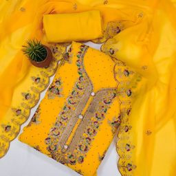 Rangtulika Ethnics Embroidered Unstitched Dress Material-picture-47