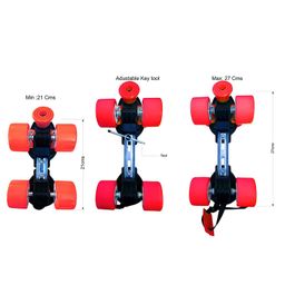 Jaspo Marshal Trainers Adjustable Roller Skates Combo with Helmet Knee & Elbow Guards - Red Black image 5
