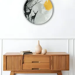 THE QUIRKY HOME White & Black Serene Moment Printed Ceramic Wall Plate-image-90