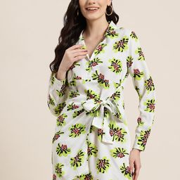 HERE&NOW Floral Print Wrap Mini Dress-picture-5