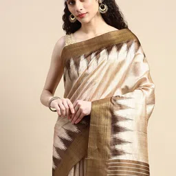 VISHNU WEAVES Solid Silk Cotton Saree-image-50