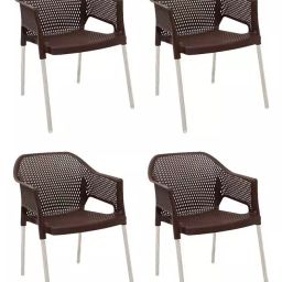 Italica Plasteel Arm Chair 1209 (Brown, Set Of 4)-image-17