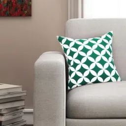 SEJ by Nisha Gupta Green & White Cushion Covers - Set of 1-image-89