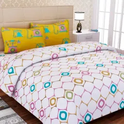 SEJ by Nisha Gupta White Bed Sheet Sets-image-21
