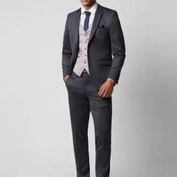 Van Heusen Multicolored Slim Fit Texture Three Piece Suits-image-17