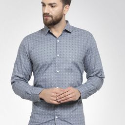 JAINISH Men Grey Classic Slim Fit Printed Casual Shirt-image-97