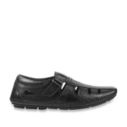 Mochi Men's Black Fisherman Sandals-picture-41