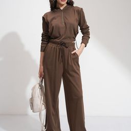Street By Tokyo Talkies Hooded Top With Wide Leg Trousers Co-Ords-image-36