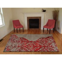 Presto Red & Beige Polyester Carpet-32