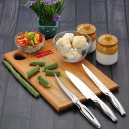 HAZEL Silver & Beige Stainless Steel Sharp Kitchen knife - Set of 4-25