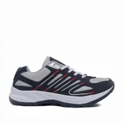 Asian Men's Grey & Blue Running Shoes-36