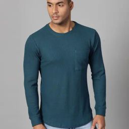 Rigo Blue Cotton Regular Fit T-Shirt-image-25