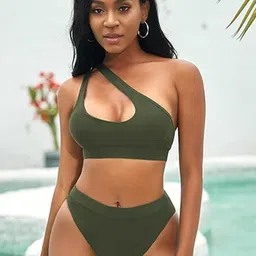 BAESD Curve Asymmetric One Shoulder Low Coverage Swim Bikini Set-image-42
