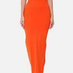 GOLDSTROMS Women Orange Solid Saree Shapewear SSWR-ORG-image-31