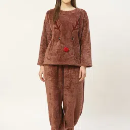 LILL Brown Top And Pyjamas With Eye Mask-image-4