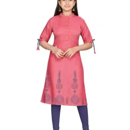 Aarika Kids Pink Printed Kurta-image-33
