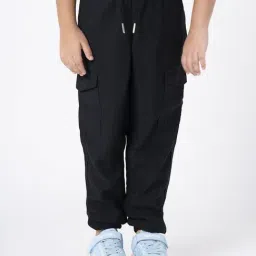 Red Tape Kids Black Regular Fit Joggers-image-96