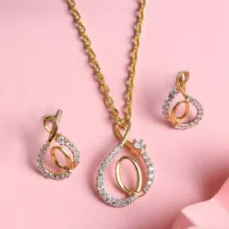Clara 92.5 Sterling Silver Flavia Pendant & Earring Set for Women-picture-23