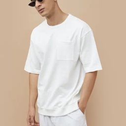 Forca By Lifestyle White Cotton Regular Fit Texture T-Shirt-image-28