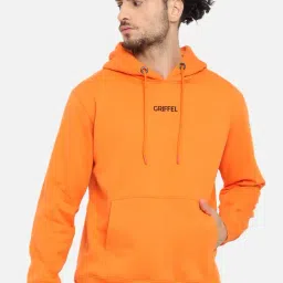 GRIFFEL Orange Full Sleeves Hooded Sweatshirt-image-33