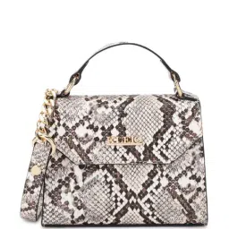 KLEIO Beige Textured Small Satchel Handbag-76