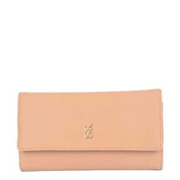 Baggit Pink Solid Tri-Fold Wallet for Women-image-35