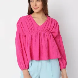 Vero Moda Pink Textured Top-image-62