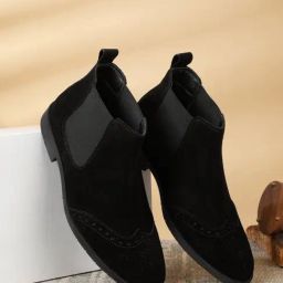 Teakwood Leathers Men's Black Chelsea Boots-image-61