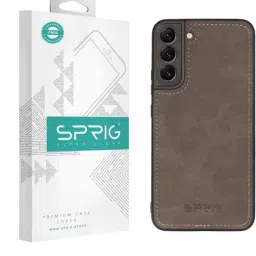 Sprig Matte Leather Back Cover for Samsung Galaxy S22 5G (Grey)-image-47