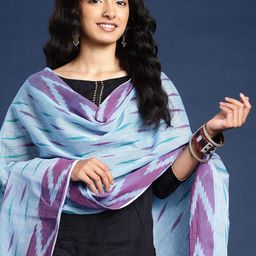 Taavi Woven Design Pure Cotton Ikat Dupatta-picture-31