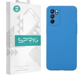 Sprig Liquid Silicone Back Cover for Oppo Reno 6 5G (Blue)-image-91