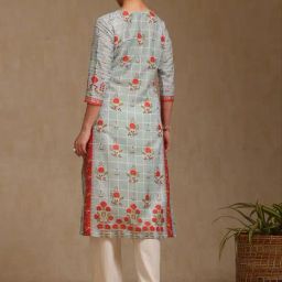 Soch Sap Green Regular Fit Printed Kurtas image 2