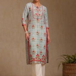 Soch Sap Green Regular Fit Printed Kurtas-picture-5