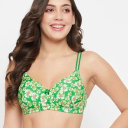Clovia Green Floral Full Coverage Wireless T-Shirt Bra-picture-48
