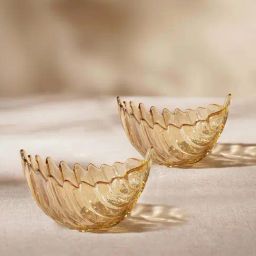 Pure Home and Living Brown Glass Fruit Bowl (0.15 L) - Set of 2-image-18