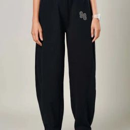 Ajile by Pantaloons Black Cotton Plain Sweatpants-30