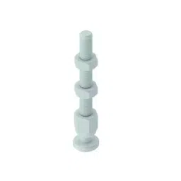STEEL-SMITH Swivel Foot Spindle with 2 Nuts M6 Dia, SW-645-2N (Set of 3 Pcs)-image-79