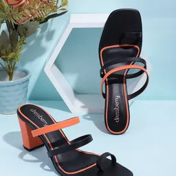 DressBerry Women Colourblocked Block Heels-22