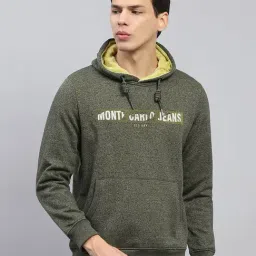 Monte Carlo Green Regular Fit Printed Hooded Sweatshirt-picture-34