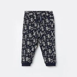 Juniors by Lifestyle Boys Navy Cotton Printed Track Pants-picture-44